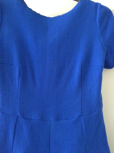 Akris Punto Fit Flare Dress Royal Blue Wool Size 12 - Picture 2 of 7