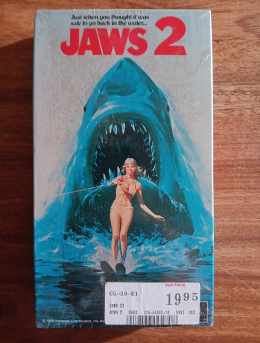 Rare JAWS 2 (VHS, 1990) Sealed Tape - Watermarks MCA - Picture 1 of 1