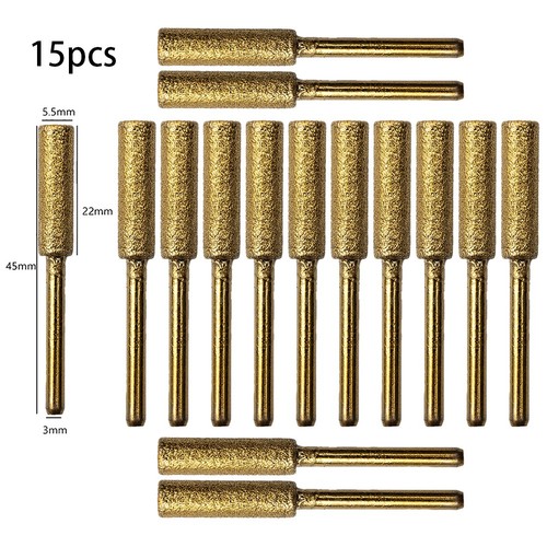 UK 15*Diamond Chainsaw Sharpener Burr Grinder Chain Saw Drill Bits 4/4.8/5.5mm - Picture 15 of 33