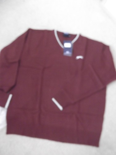 NEW WITH TAGS MENS SLAZENGER BURGUNDY JUMPER SWEATER PULLOVER SIZE XXL - Picture 3 of 6