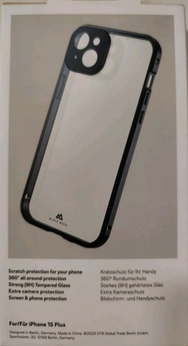 Black Rock Cover "360° Glass" für Apple iPhone 15 Plus Schwarz - Bild 3 von 3