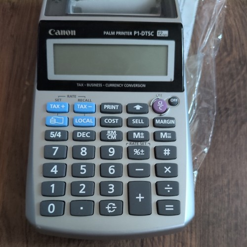Vintage Canon Palm Printer P1-DTSC 12 Digits Printer Calculator Fully Functional - Picture 2 of 5