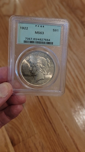 1922 1 $ Peace Silber Dollar - NACHLASSVERKAUF - PCGS MS63 - AUSWAHL BU - OGH - XEVI - Video 1 von 1