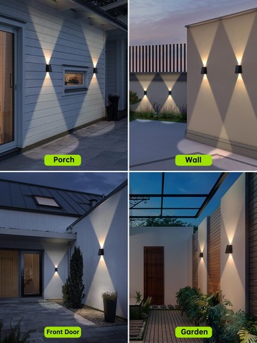 Solar Wall Lights Outdoor Waterproof Sconce Up Down Dusk to Dawn for Garage, ... - Bild 9 von 9