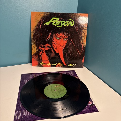 POISON Open Up and Say...Ahh! 1988 1st Press (Banned Tongue Cover) NM!