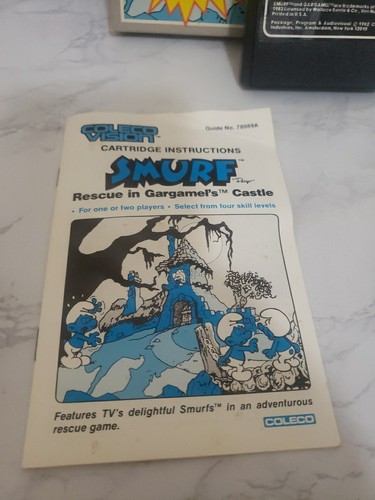 Smurf Rescue in Gargamel's Castle - Colecovision Game -complete In Box - Picture 8 of 10
