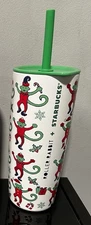 Starbucks Roller Rabbit Monkey Mas Stainless 24 oz Tumbler Cup Christmas 2025