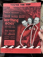 M Stage Musical Sheet Music ANYTHING GOES (Ethel Merman) ‘You’re The Top’