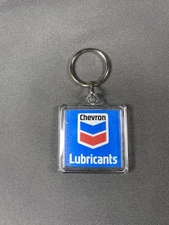Vintage Chevron Lubricants Gas & Oil Keychain Your Lubrication Company