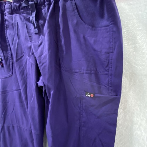 Koi Lite Scrub Pants Woman's XL Purple Slim Fit Mechanical Stretch Draw String - Picture 4 of 13