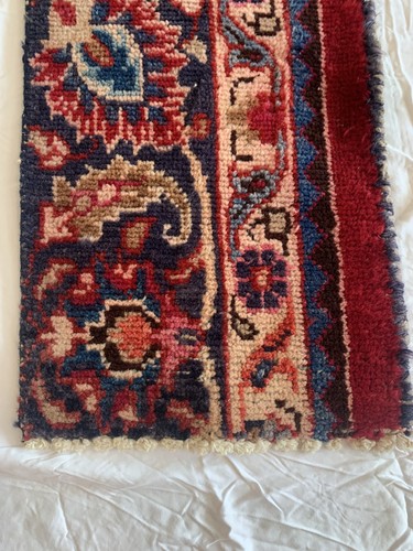 Antiker Sarouk Teppich Fragmente zum Rahmen DIY Wandbehang Textil Kunst Wolle - Bild 2 von 12