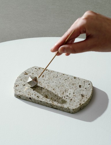 NAGAE Plus Oya Soporte de Incienso y Juego de Platos Piedra Tin Oya Hecho en Japón - Imagen 1 de 6