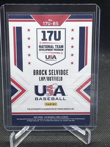2020 Panini Stars & Stripes BROCK SELVIDGE Auto 08/25 - Picture 2 of 2