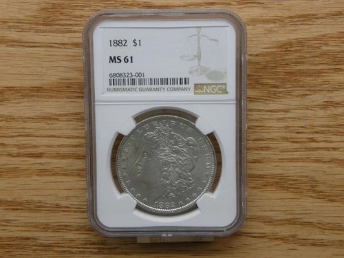 1882-Philadelphia-NGC-MS 61 Morgan Dollar-Free shipping-#107