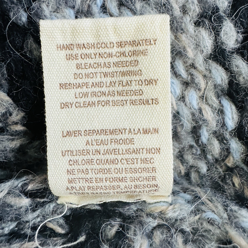 Free People Peplum A-Line Cardigan Womens Size XS Black Gray Wool Alpaca Boho - Picture 10 of 13