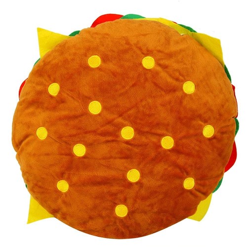 Super Soft Simulation Burger Cushion Sofa Lumbar Pillow for Kids Home Decor - Picture 7 of 10