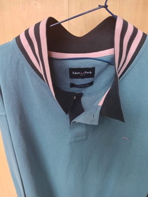 eden park polo 4XL sky blue long sleeve
