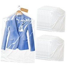 40 Pack Garment Bags - Set of 40 Plastic Dry Cleaning Bags 60x90cm clear-40pcs