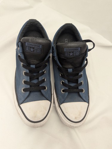 Zapatillas Converse All Star Lona Azul Hombre 7 Cordones Planas - Imagen 3 de 8