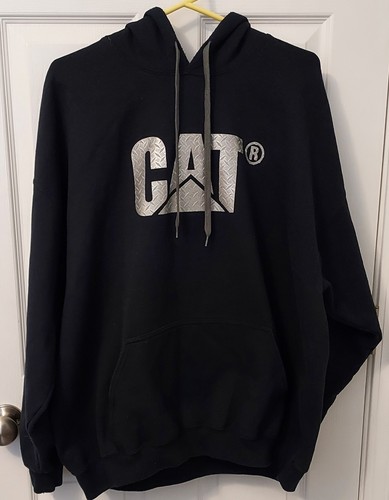 Gilden Heavy Blend Black Caterpillar Sweatshirt Long Sleeve 2XLarge - Picture 1 of 10