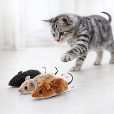 Interactive Running Mouse Cat Toy Automatic Moving Rat Toy for Cats