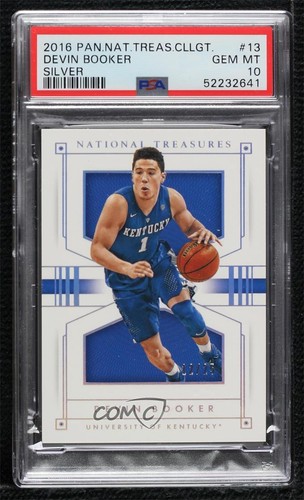 2016 Panini National Treasures Collegiate Silver /25 Devin Booker PSA 10 GEM MT - Picture 1 of 3
