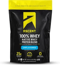 100% Whey Protein Powder - Post Workout Whey Protein Isolate, Zero Artificial Fl