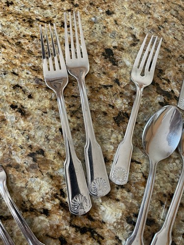 37 Stk. Cambridge Victoria Shell Besteck glänzend Sortiment gut gebraucht - Bild 7 von 15