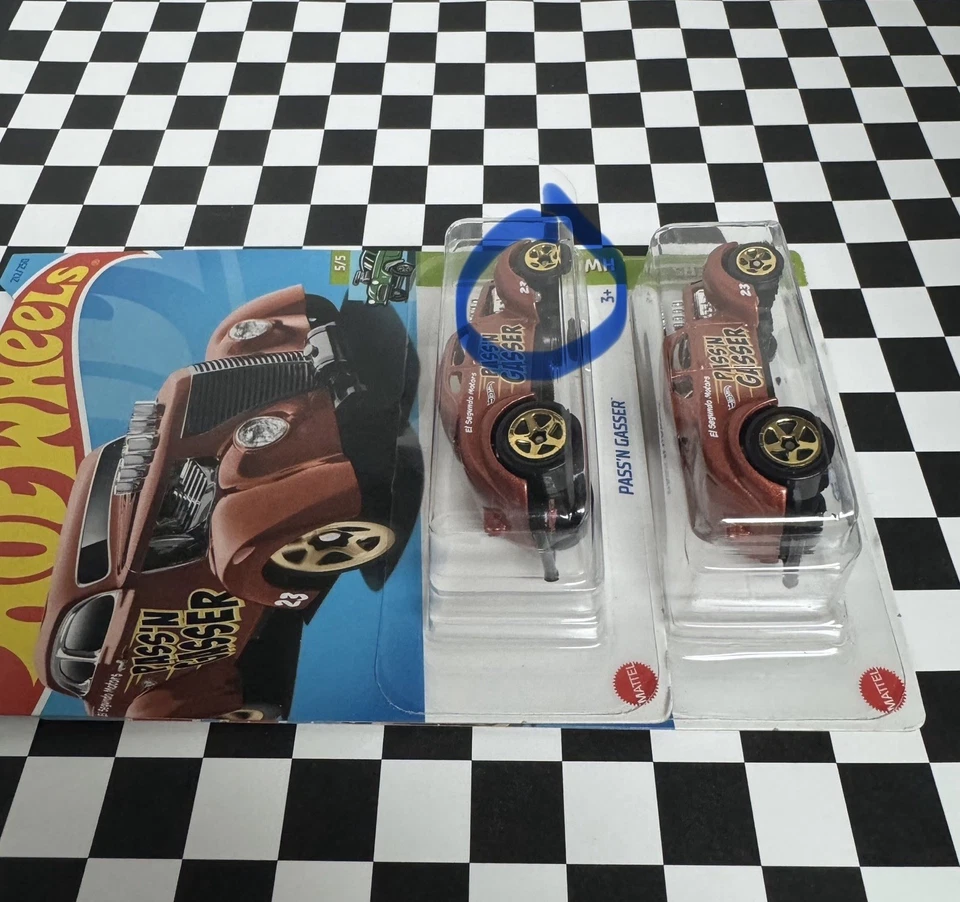 🔥ERROR de fundición de fábrica Hot Wheels 🚨 Pass 'N Gasser con protector GRATIS Foto 3 de 4