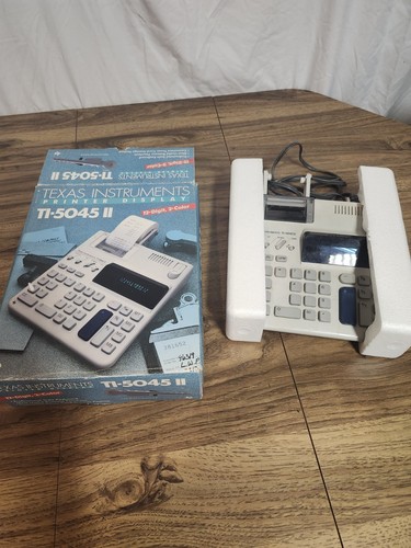 Vintage Texas Instruments TI-5045 II Electronic Printing Calculator With Box GUC - Picture 1 of 3