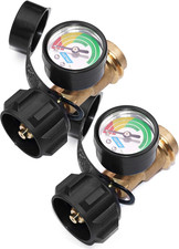 Propane Tank Gauge Level Indicator Leak Detector with Type 1 Connection (2 Pack)