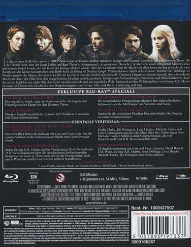 Game of Thrones - Staffel 2  (2012)[5 Blu-ray 's/Neu/OVP] - Bild 2 von 3