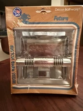 Futura Recessed Toilet Paper Holder in Polished Chrome - NEW VINTAGE MADE IN USA