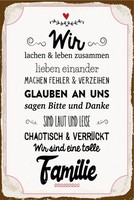 Blechschild 30X20 Cm Wir Lachen Und Leben Zusammen Deko Geschenk Schild