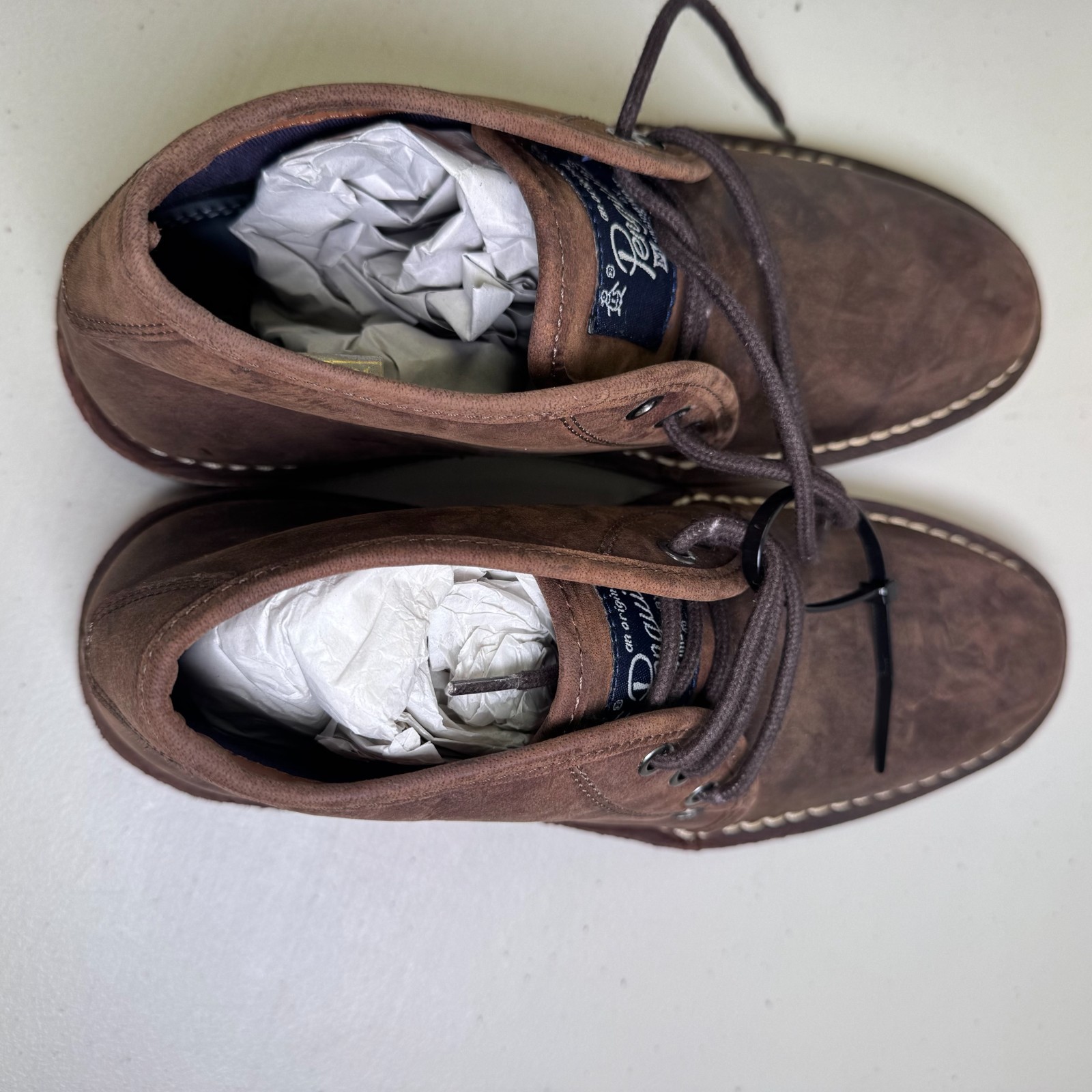 Original Penguin Mens Chukka Boots UK 6.5 EU 40 Taupe Suede Leather Lace Up image 7