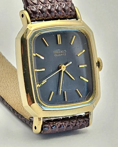 Vintage Seiko 1421-5580 Ladies Gold Tone Quartz Watch ~ New Band and Battery  !!