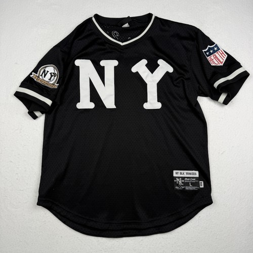 New York Black Yankees Jersey Mens Large Black Negro League Rings & Crwns