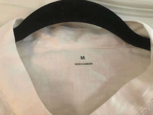 NWT MUJI 100% Washed Linen Stand Collar Button Down Shirt - Size M - Picture 4 of 4