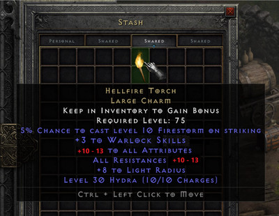 D2R LADDER Warlock Torch HARDCORE Season 13 Diablo 2 Resurrected HC PC