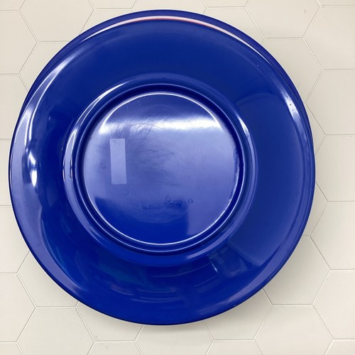 7 Melamine Dinner Plates Nautical Sailboat Red White Blue Trim 11" Heavy Thick - Picture 12 of 22