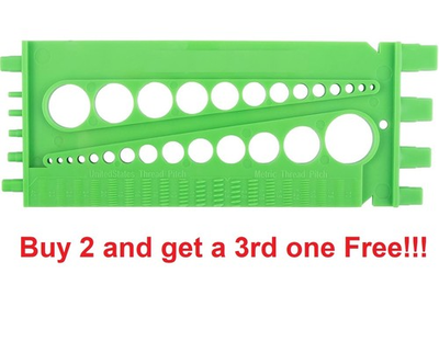 #ad #ad Nut Bolt Thread Gauge Green Thread Checker and Bolt Size Gauge SAE and Metric $15.00