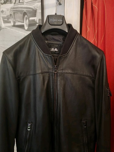 French Chic Daytona Men's Lamb Leather Jacket Size L ( EU 52 ) - Picture 2 of 20