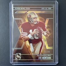 2025 Panini Silhouette Football Joe Montana #7 49ers Super Bowl XXIII 01/25