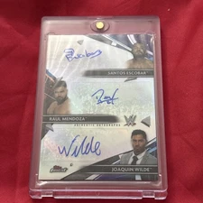 2021 Topps Finest WWE Triple Auto Santos Escobar Raul Mendoza Joaquin Wilde