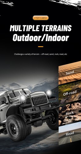 JJRC C8813 2.4G 4WD 12km/h Climbing Off-Road Lights Remote Controller RC Pickup - Picture 12 of 26