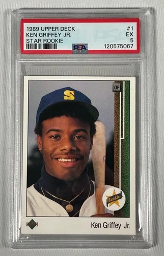 1989 Upper Deck Ken Griffey Jr Star Rookie Card #1 PSA 5