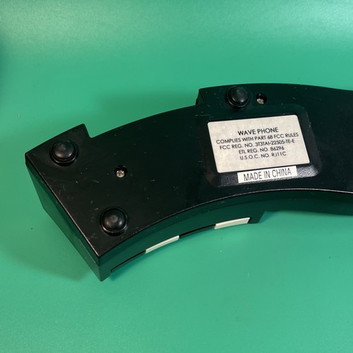 VTG Wave czarno-biały retro przewodowy domowy telefon stacjonarny - niesprawdzony - Zdjęcie 9 z 13