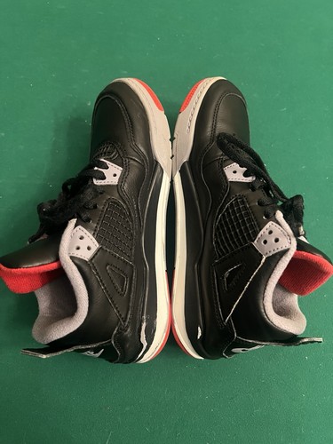 Jordan 4 Retro Bred Reimagined PS Size 3Y Black Red Sneakers BQ7669-006 PLS READ - Picture 9 of 20