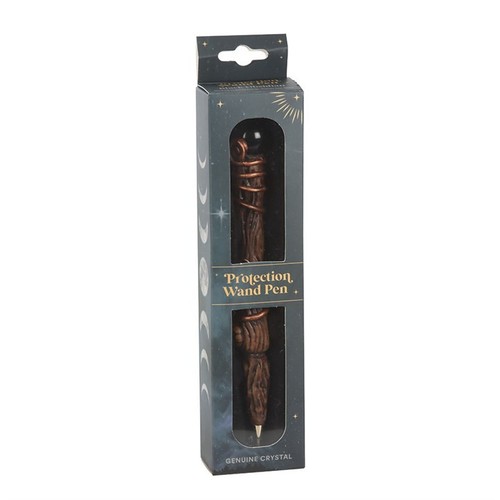 Protection Black Obsidian Crystal Wand Pen - Picture 2 of 5
