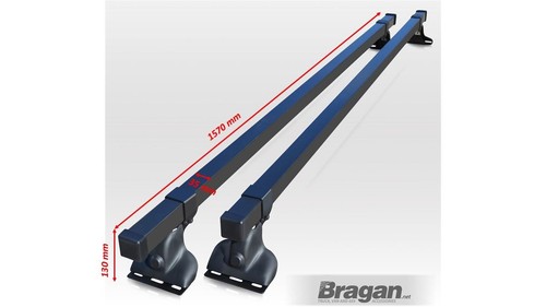 Rack Bars 2 Bar System To Fit Volkswagen VW Transporter T6 Caravelle 2015-2019 - Picture 9 of 9